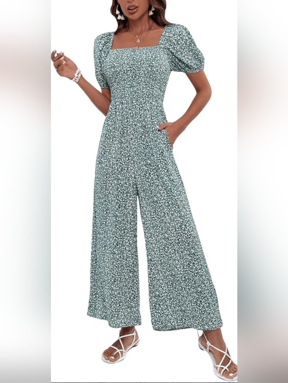 Floral Romper Jumpsuit - Picture 3 of 5